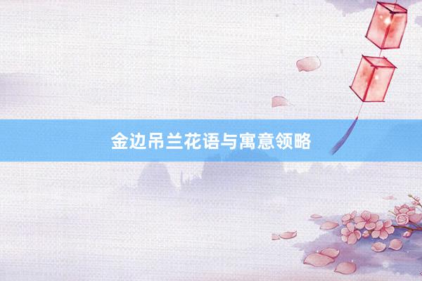 金边吊兰花语与寓意领略